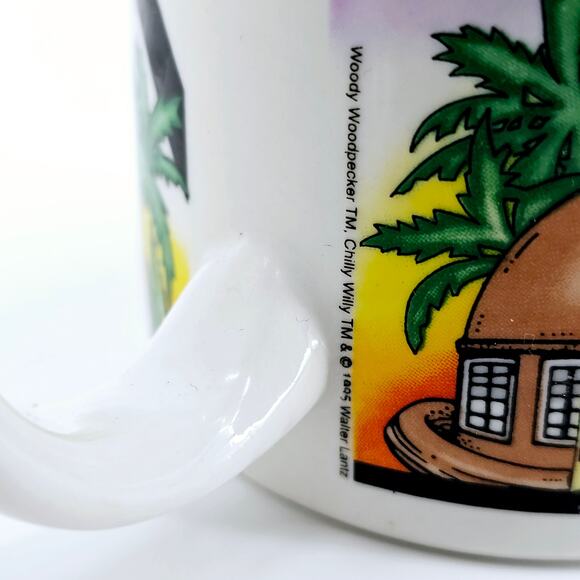 Vintage Universal Studios Florida Coffee Mug Cup MICKEY Woody Woodpecker - Picture 5 of 9